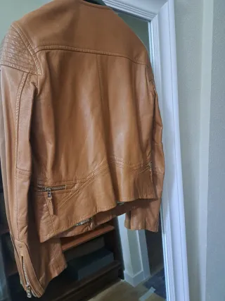 Cazadora Piel Caramelo Máximo Dutti