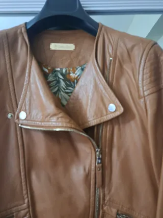 Cazadora Piel Caramelo Máximo Dutti