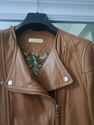 Cazadora Piel Caramelo Máximo Dutti