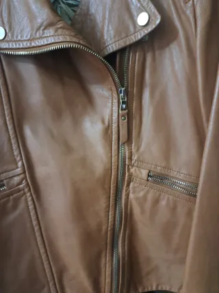 Cazadora Piel Caramelo Máximo Dutti