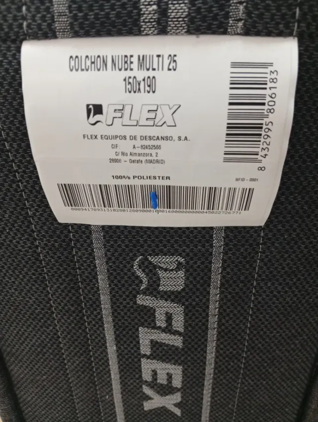 NUBE+Canapé150x190 FLEX Colchón Muelles Ensacados