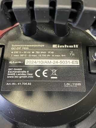 Bomba Einhell GC-DP 7835 Água Suja