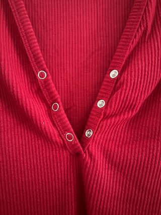 Canotta bordeaux a costine - Taglia L