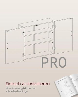 Mobile da bagno a parete 18 x 60 x 60 cm