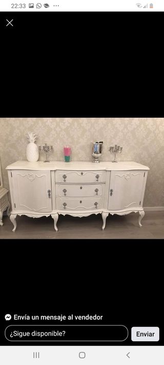 Aparador Luis XV blanco