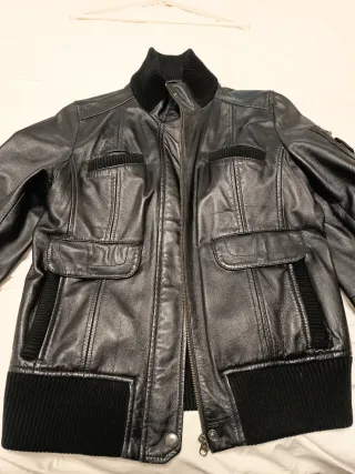 Cazadora cuero Mango mujer Talla XL