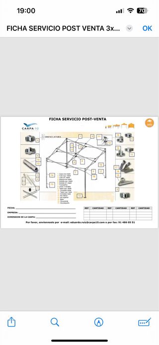 Carpa Plegable Negra y Plateada