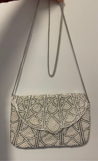 Bolso de fiesta perlas y pedrería