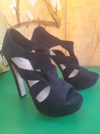 Sandalo MIU MIU scamosciato Blu scuro /nero - N°40