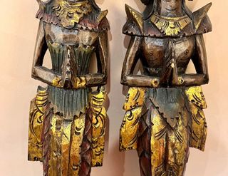 Pareja Widodari Balinesas Doradas 62cm