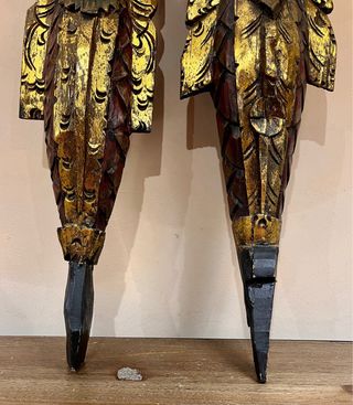 Pareja Widodari Balinesas Doradas 62cm