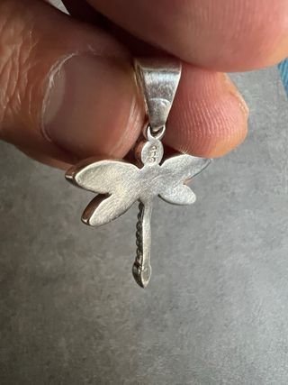 Colgante Libélula Plata Madre Perla