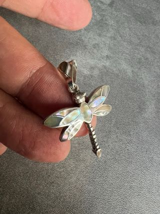 Colgante Libélula Plata Madre Perla
