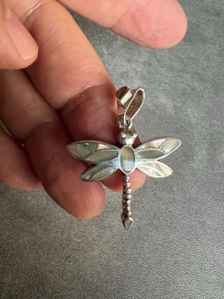 Colgante Libélula Plata Madre Perla