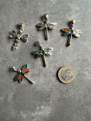 Colgante Libélula Plata Madre Perla