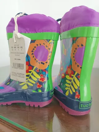 Botas de agua niña Catiuska coloridas talla 22