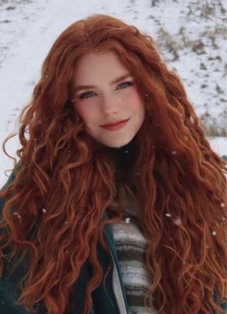 Espectacular Peluca pelirroja ondulada (80 cm)