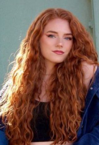 Espectacular Peluca pelirroja ondulada (80 cm)