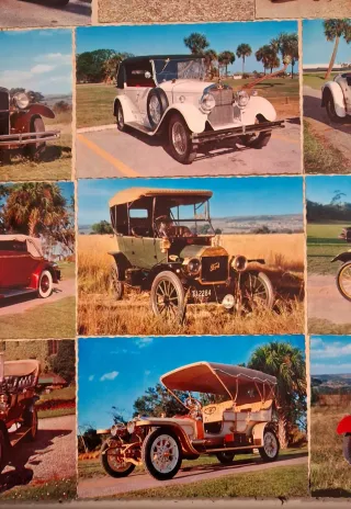 12 cartoline d'epoca auto storiche