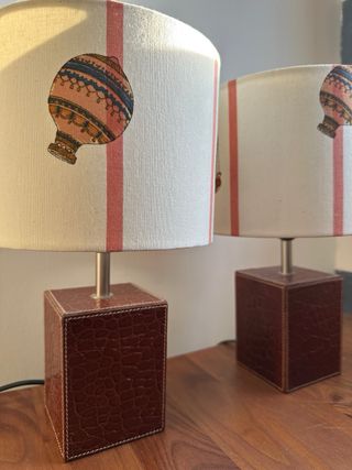 Coppia di lampade da tavolo fatte a mano