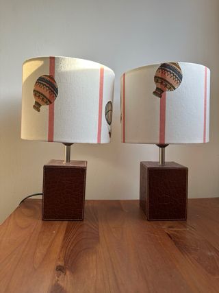 Coppia di lampade da tavolo fatte a mano