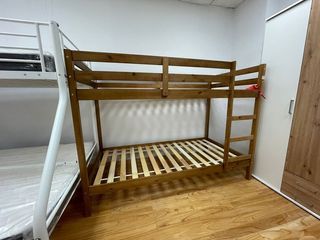 LITERA DE MADERA 90X190 * BLANCA O ROBLE * NUEVA