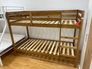 LITERA DE MADERA 90X190 * BLANCA O ROBLE * NUEVA