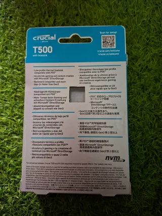 Crucial T500 SSD 1TB NVMe PCIe Gen4