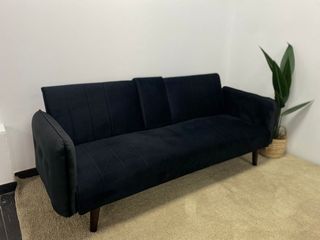 Sofá Cama Terciopelo Negro - envio gratis