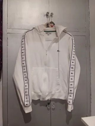 Sudadera Lacoste Blanca con Logo