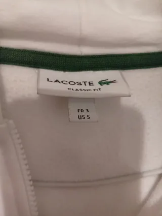 Sudadera Lacoste Blanca con Logo