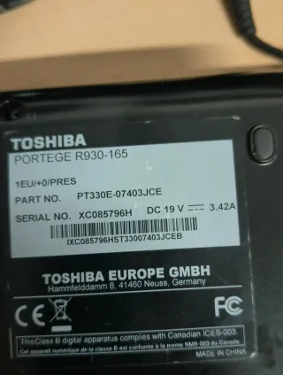 Portatile Toshiba PORTEGE R930-165