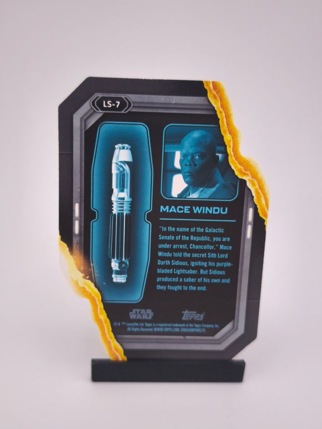 Mace Windu DIE-CUT Topps Star Wars Card