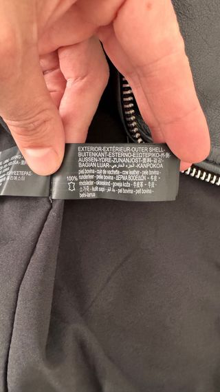 Chaqueta Biker Piel Negra Zara Talla L