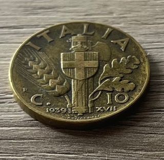 Moneta Italia 10 Centesimi 1939 XVII