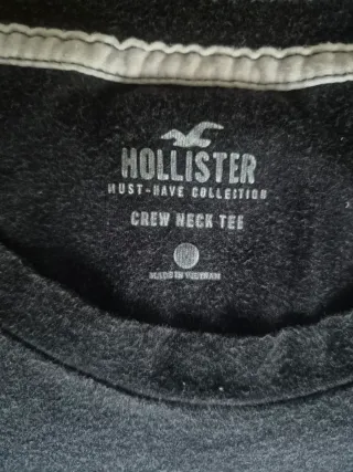 Camiseta Hollister Degradado Negro/Gris