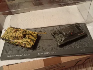2 Tanques Miniatura Panther y T-34/76