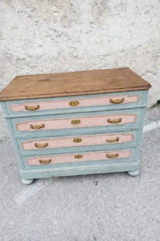 Cassettone antico laccato legno