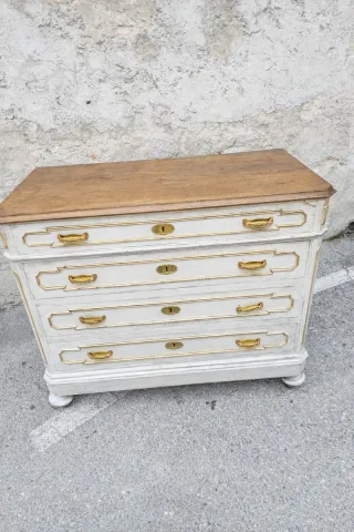 Cassettone antico laccato legno