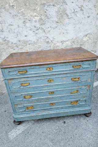 Cassettone antico laccato legno