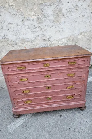 Cassettone antico laccato legno