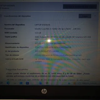 Ordenador Portátil HP Negro y Blanco