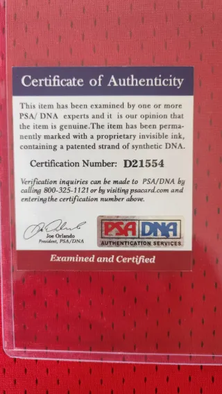 Maglia Michael Jordan 23 autografata PSA DNA