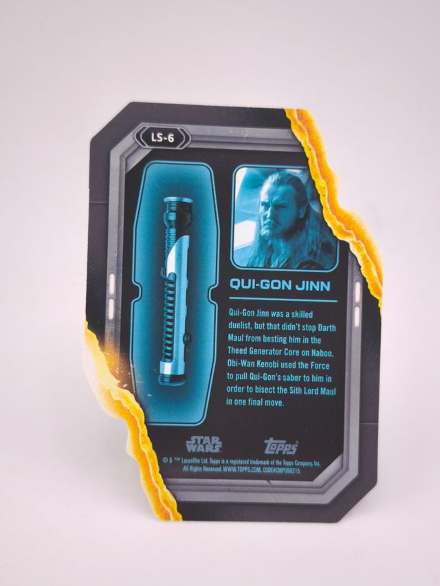 Qui-Gon Jinn DIE-CUT Topps Star Wars Card