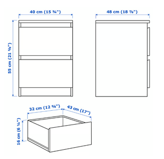Mesita de noche de madera nueva