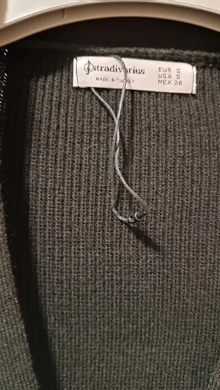 Chaqueta punto Stradivarius Talla S Negra