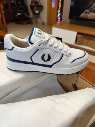 Zapatillas Fred Perry Blancas y Azules Nuevas