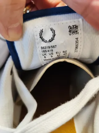 Zapatillas Fred Perry Blancas y Azules Nuevas