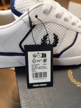 Zapatillas Fred Perry Blancas y Azules Nuevas