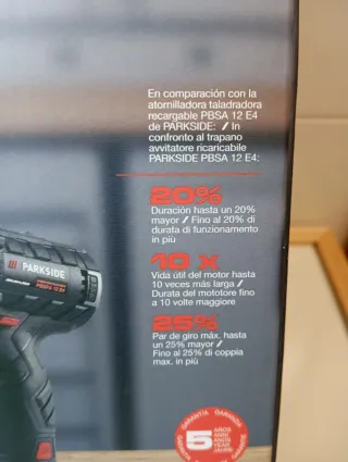 Taladro Atornillador Parkside 12V profesional top